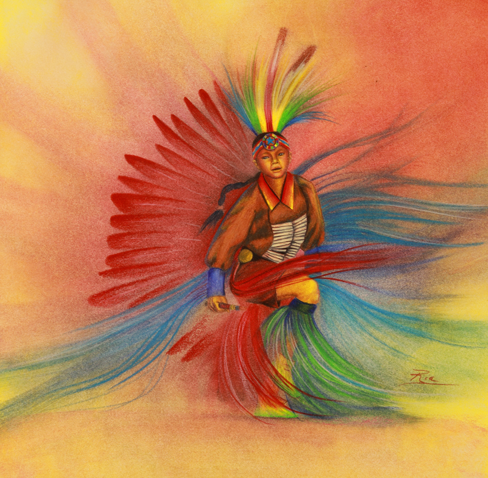 Little Dancing Indian Boy by Ria Fine Art
