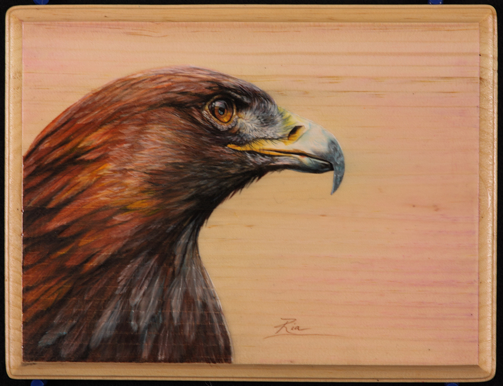 Golden Eagle Plaque by Ria Fine Art