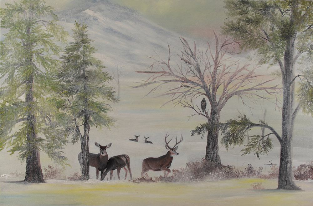 Deer Tracks by Ria Fine Art
