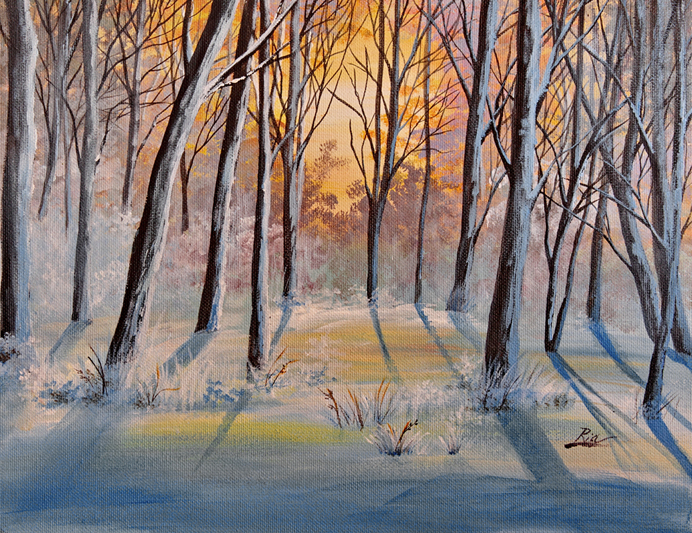Winter Forest Sunrise by Ria Fine Art