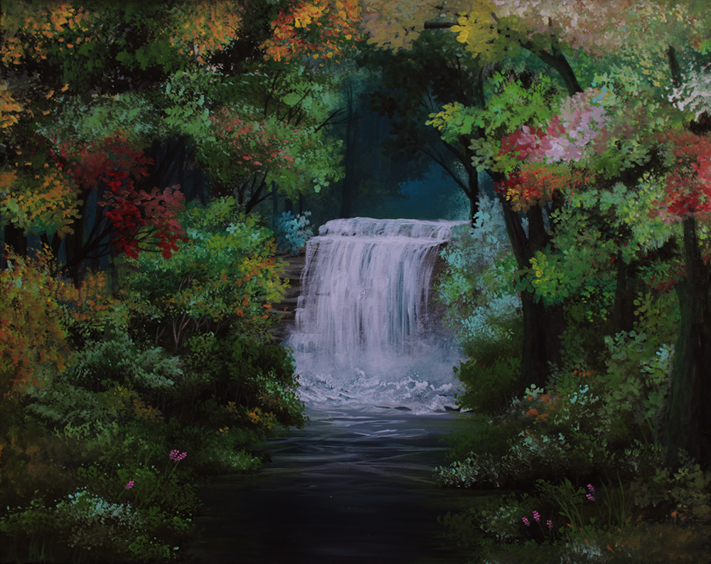 Autumn Waterfall by Ria Fine Art