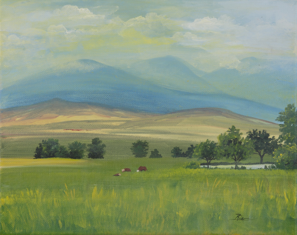 Cow Landscape by Ria Fine Art
