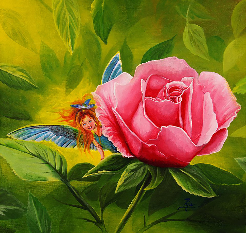 Rose Fairy by Ria Fine Art