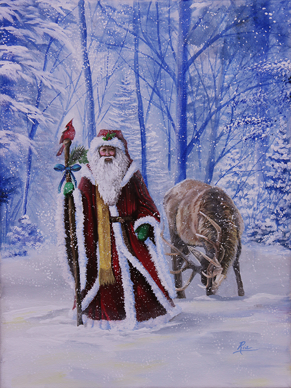 Father Christmas by Ria Fine Art