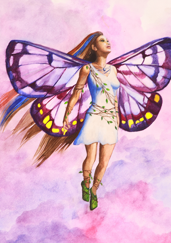 Purple Fairy by Ria Fine Art