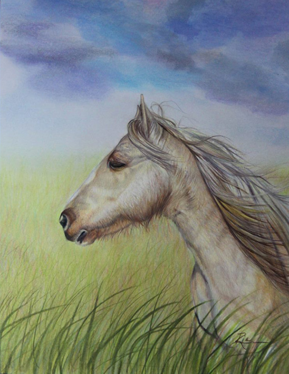 White Horse by Ria Fine Art